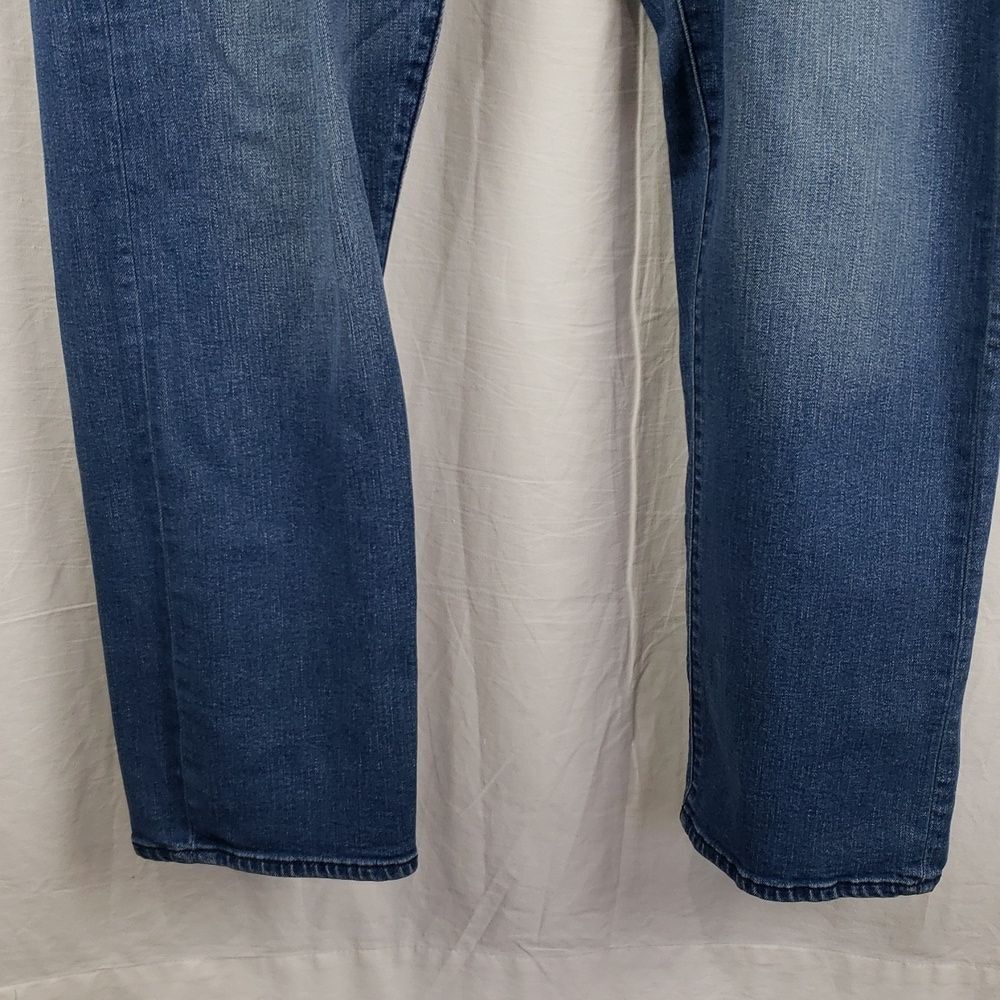 Lee Men's 40X30 Slim Fit Straight Leg Blue Jeans - Picture 4 of 13
